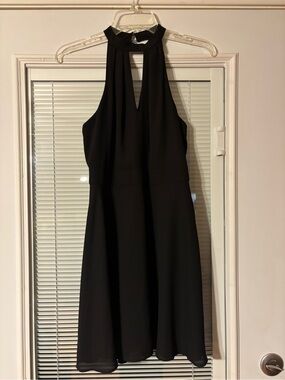 Express Black Halter Mini Dress